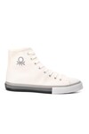 Beyaz-Gri Cilt Bilek Boy Erkek Sneaker BN-30755