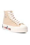 Bej Cilt Bilek Boy Kadın Sneaker BN-30820