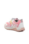 Pembe-Beyaz Cırtlı Unisex Çocuk Sneaker A-11-F