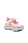 Beyaz-Pembe Cırtlı Unisex Çocuk Sneaker A-36-P 